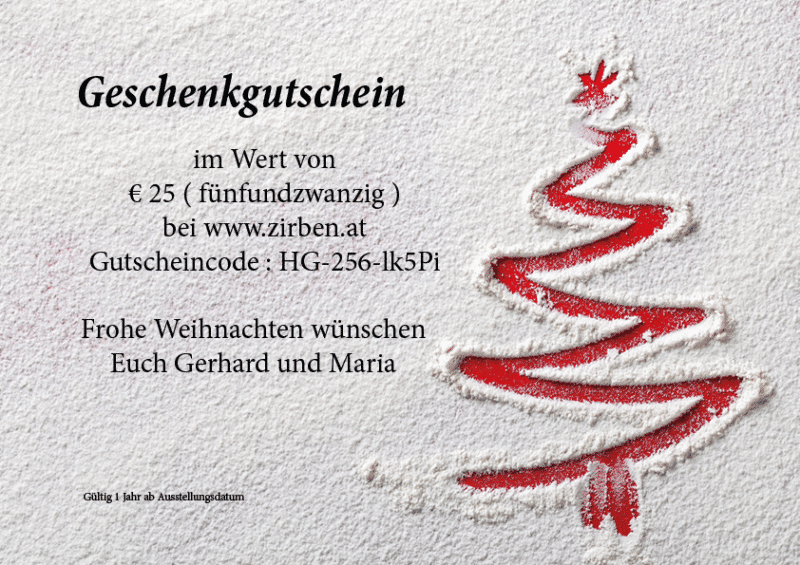 Gutschein Hofer25