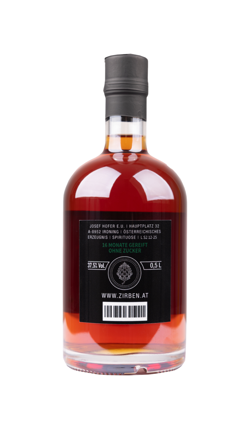 Zirbenz Rückenetikett